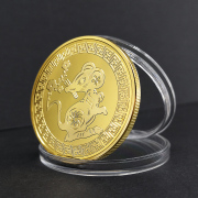 桃花年鼠年生肖纪念章 姻缘好运硬币动物金币银币新年福到了