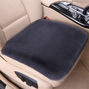 汽车坐垫单片三件套冬季毛绒无靠背单个短毛，方垫前排单座通用座垫