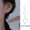 素圈耳钉女S925银针圆圈耳环耳圈养耳洞耳骨钉设计感高级耳饰