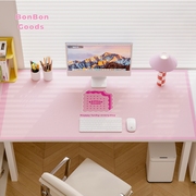卡通粉色皮革桌垫办公电脑桌书学习宿舍书桌防水免洗防油PVC少女