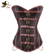 corset宫廷束身衣金属扣链条，收腹束腰聚拢美胸蒸汽朋克塑身外穿