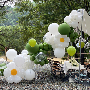春游气球链装饰用品，户外露营商店，开业生日拍照氛围场景布置