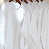 270克重磅长袖t恤男女，纯色打底衫白色纯棉，宽松圆领百搭秋季体恤