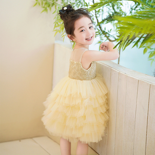 公主裙女童夏季礼服夏洋气(夏洋气)一岁宝宝，连衣裙夏装儿童演出服蓬蓬裙子