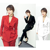 韩版时尚西装外套女红黑白色两件套裤修身气质名媛职业套装小香风