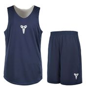 科比篮球服套装男夏季双面，穿篮球衣比赛训练队服透气定制diy印号