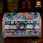 螺钿漆器首饰盒木质中式公主珠宝收纳盒中式复古结婚生日