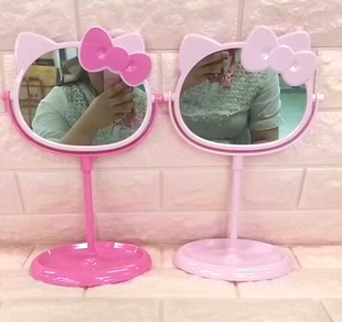 凯蒂猫镜子化妆镜hellokitty镜子 卡通镜子 双面台镜 镜子 梳妆镜