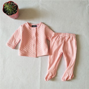 FL2-1婴儿套装女童纯棉儿童0-1岁女宝宝春秋装长袖宝宝开衫