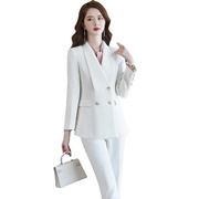 XN9609白色西装套装秋英伦风设计感西服轻奢名媛时尚女外套两件套