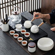 美甚陶瓷功夫茶具泡，茶壶全自动一体式上水壶带盘家用轻奢茶台