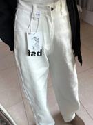 韩版窄版直筒裤2024秋季白色，高腰显瘦宽松小个子，阔腿牛仔裤子