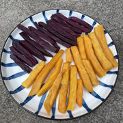 七分乐紫薯条红薯条，酥脆地瓜干紫薯干孕妇网红休闲追剧小零食特产