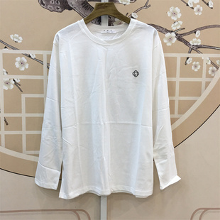 YSY纯棉创意卡通刺绣T恤女夏季学院风宽松型短袖圆领白色体恤上衣