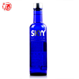 SKYY 洋酒 蓝天伏特加原味深蓝牌 深蓝伏特加 鸡尾酒基酒375ml