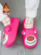儿童棉拖鞋冬季2023女童室内家居防水防滑包跟保暖鞋加厚棉鞋