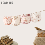 lemishue乐咪鼠婴儿口水巾，0一3月新生儿用品防水奶围男女宝宝围嘴