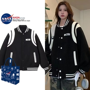 nasa春秋季棒球服女学生，设计感休闲夹克，上衣棒球衣外套春天