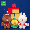 韩国linefriends布朗熊可妮兔，圣诞节玩偶莎莉鸡，公仔毛绒玩具