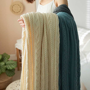 定制北欧针织毛毯被子办公室沙发毛巾毯午睡空调盖毯毛线编织休闲
