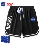 NASA联名美式短裤男2024夏季薄宽篮球运动裤男生休闲五分裤子