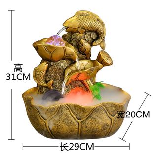 定制荷花缸时来运转风景陶瓷底座风水池艺术品风水轮家里流水生财
