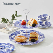Portmeirion波特美林英国进口简约双层点心盘餐盘下午茶餐具盘子