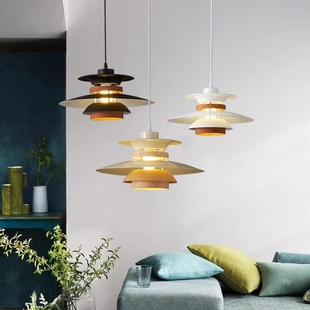 丹麦ph5吧台灯具，北欧创意个性艺术餐厅现代简约led设计师飞碟吊灯