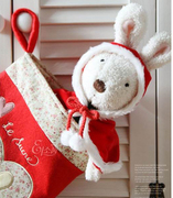 正版砂糖兔公仔毛绒玩具圣诞披风款儿童新年生日礼物软绵绵公仔