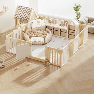 babygo音乐家宝宝游戏围栏防护栏，婴儿童地上爬行垫室内家用客厅