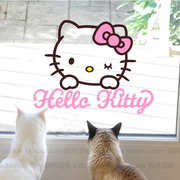 hello kitty猫蝴蝶结儿童房公主房卧室床头墙贴纸 KT猫窗贴玻璃贴