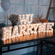 求婚道具浪漫惊喜场景，布置创意用品，marryme字母灯表白室内装饰灯
