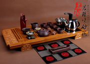 紫砂壶功夫套装全手工自动组合实木茶盘茶道配件家用烧水整套茶具