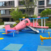 户外不锈钢滑梯大型儿童，乐园游乐设备，定制幼儿园飞机滑梯主题