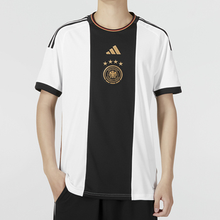 adidas阿迪达斯短袖男速干德国队球迷版世界杯，圆领t恤hj9606