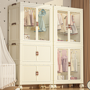 婴儿衣服收纳柜免安装宝宝衣柜儿童小衣橱整理塑料家用零食储物柜