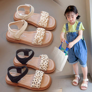 女童鞋子凉鞋2024夏季儿童，软底中大童，小女孩时尚公主鞋沙滩鞋