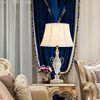欧式奢华水晶台灯高档结婚客厅，书房卧室床头灯简约大气装饰全铜