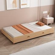 实木儿童床拖床抽拉床包安装小户型床下推拉床带抽屉单独定制