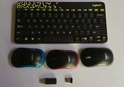 罗技键鼠套装m185鼠标k240单键盘(单键盘)迷你便携无线键盘接收器