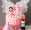 小王子公主糕点装饰摆件月亮星星，羽毛插件蛋糕城堡，号摆件生日装饰