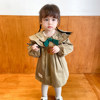 女宝宝罩衣吃饭围兜儿童，秋冬季可爱纯棉，长袖防水防脏洋气护衣围裙