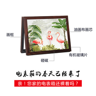 定制电表箱挂画尺寸照片来图装饰画遮挡配电箱壁画上掀免