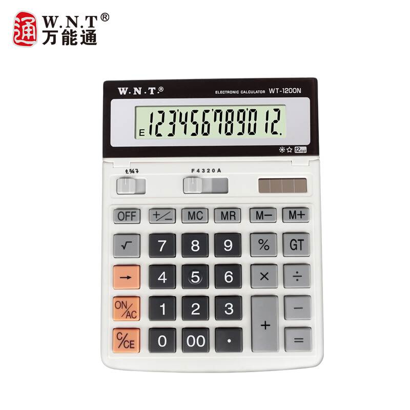W.N.T 12位大显示屏财务专用计算器 桌台计算机 WT-1200N在类目 电子词典/电纸书/文化用品, 计算器中 - 来自Buy2taobao.com提供专业的淘宝代购服务