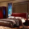 实木双人床1.8米1.5液压高箱储物主卧水曲柳富贵红色中式简约婚床