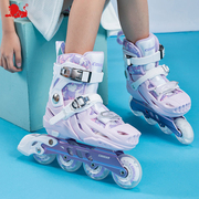 美洲狮儿童溜冰鞋初学者轮滑鞋专业品牌旱冰鞋男孩女孩滑冰鞋
