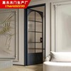 法式复古门钛镁铝合金卫生间门浴室玻璃门上海老钢窗老铁门平开门