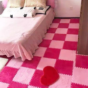 拼接地毯卧室满铺家用防摔无味方块，保暖毛绒面(毛绒面，)地垫可洗环保泡沫垫