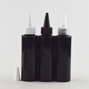 100ML黑色平肩尖嘴盖瓶食用油分装瓶蜂蜜瓶化妆品瓶点胶瓶塑料