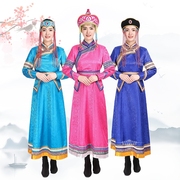 2020女士蒙古袍长裙袍少数民族蒙古族服装女内蒙成人表演服饰